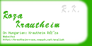 roza krautheim business card